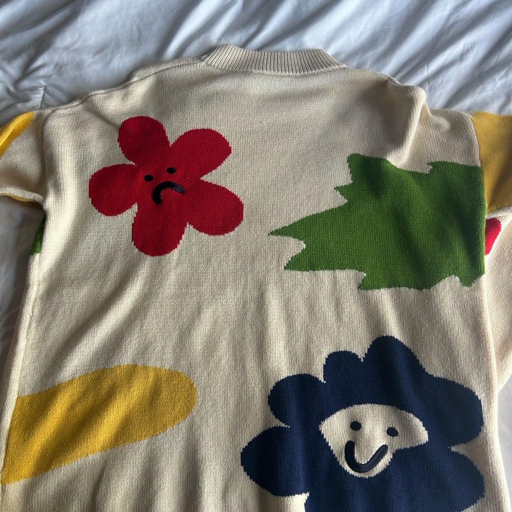 Lazy Oaf Cream Knit Sweater - Picture 2 of 5